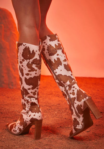 Round 'Em Up Cowhide Boots