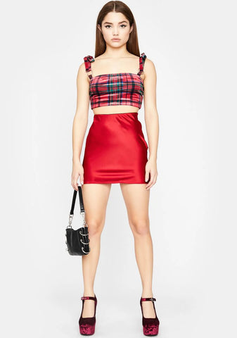 Selfie In Hell Satin Skirt