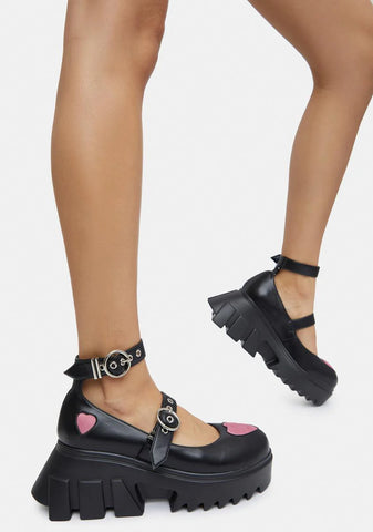 Stubborn Love Platform Mary Janes