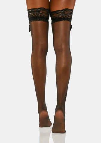 Wicked Keep You Waiting Thigh High Socks