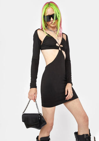 Midnight Cut It Out Mini Dress