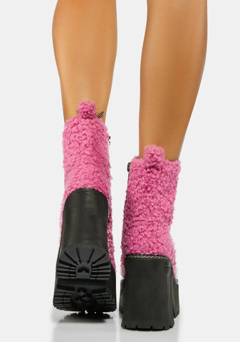 Snow Day Fluffy Platform Boots