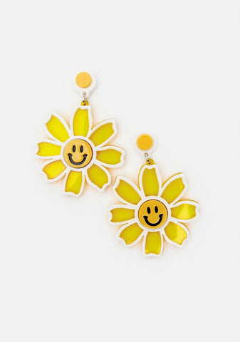 Sunny See Clearly Now Flower Drop Earrings