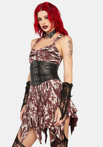 Bloody Halter Mini Dress
