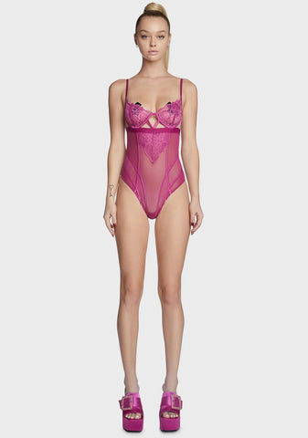 Comfort And Wine Lace Teddy