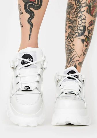 White Classic Low Patent Leather Sneakers
