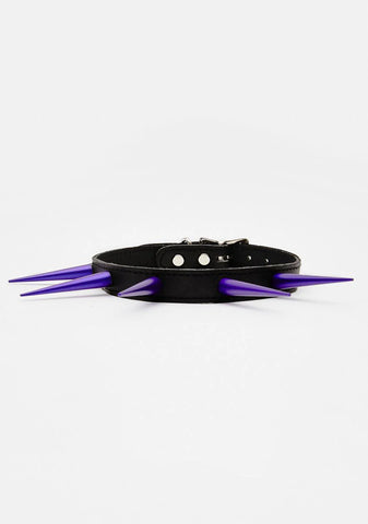 Purple Super Long Spike Choker