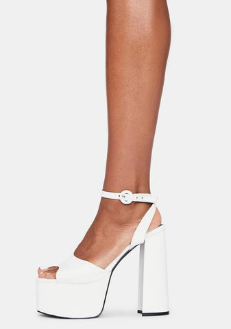Ivory Space Angel Platform Heels