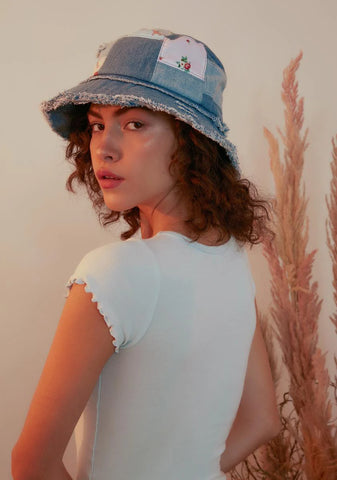 Dose Of Happy Patchwork Bucket Hat