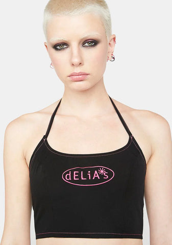 Slick Catching Wind Nylon Halter Top
