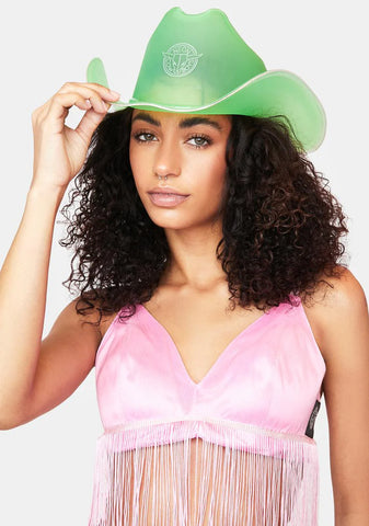 Green Light Up Cowboy Hat