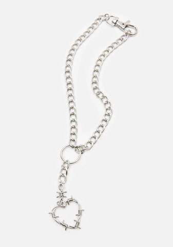 Love Warnings Chain O-Ring Choker