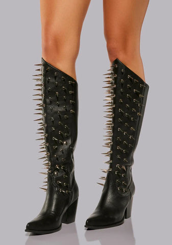 Wicked Memories Spiked Cowboy Boots