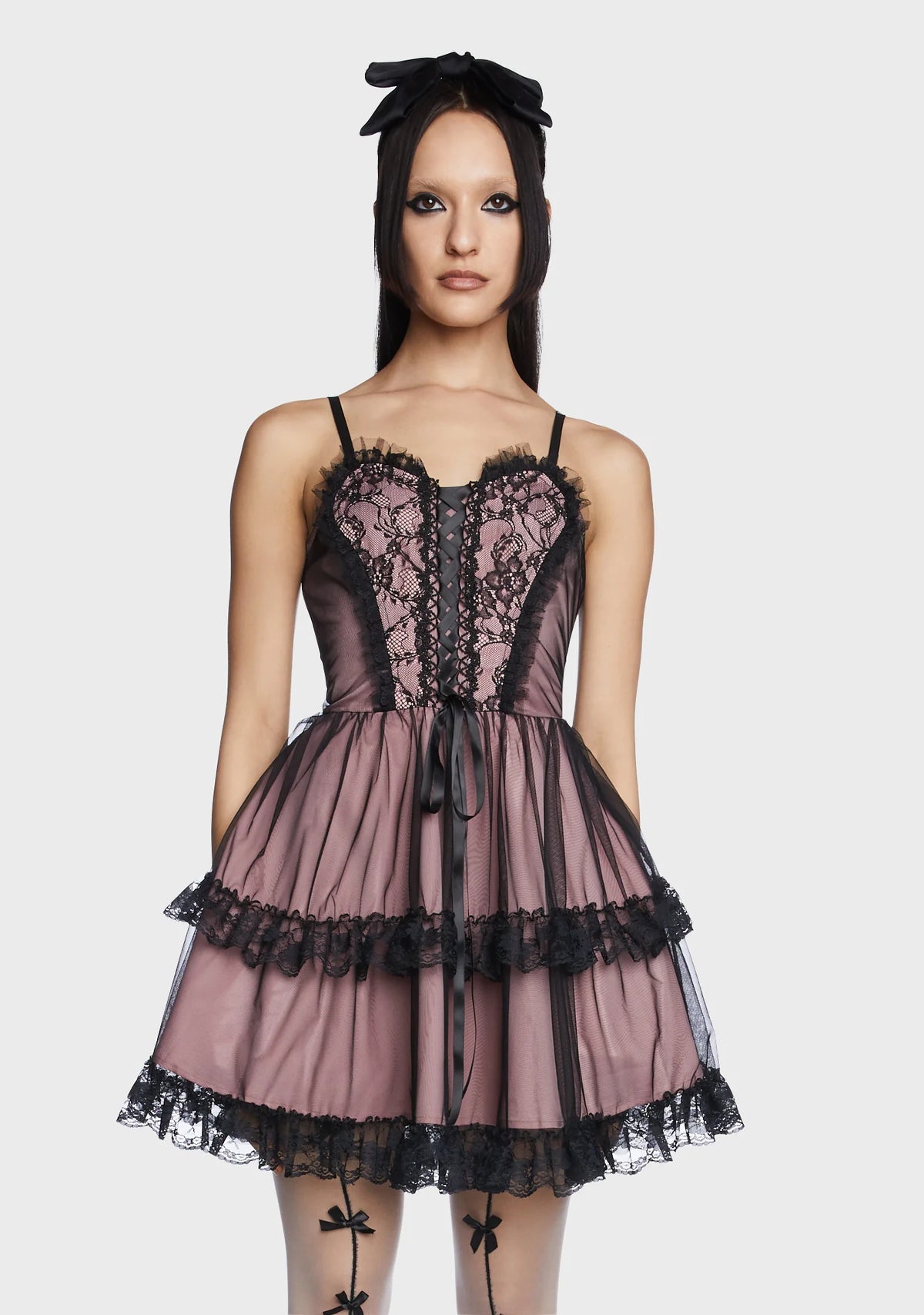 Strapless Tiered Mini Dress