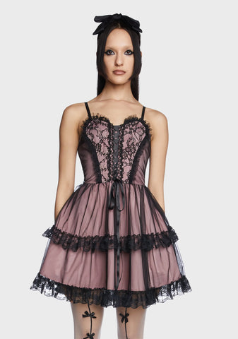 Strapless Tiered Mini Dress