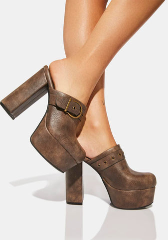 There And Back Again Platform Mules