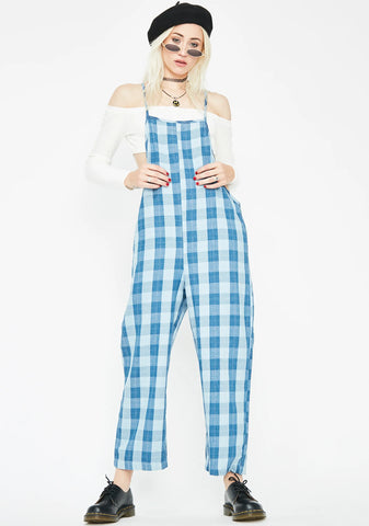 Blair St. Claire Plaid Jumpsuit