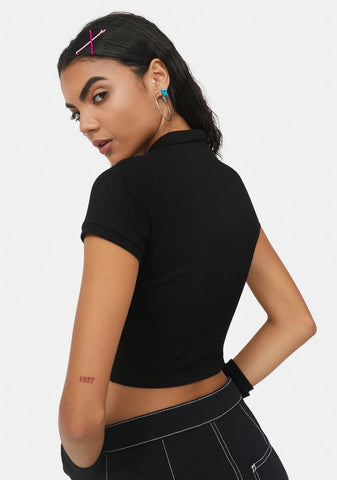 Up And Coming Zip Up Crop Top