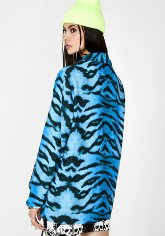 Tiger Print Relaxed Blazer