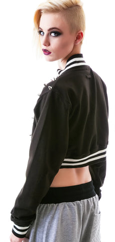 The  Margot Studded Crop Bomber