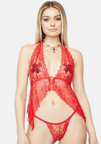 Try And Resist Lace Lingerie Set