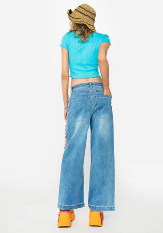 Vacation Awaits Jacquard Jeans