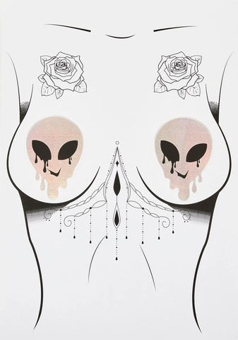 Holographic Drippy Alien Pasties