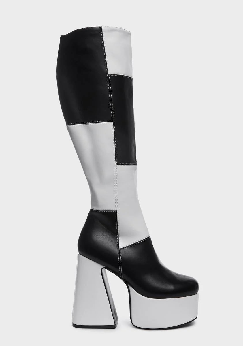Wide Fit Runaway Knee High Boots