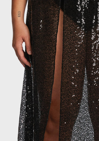 Plus Alien Encounter Sequin Skirt