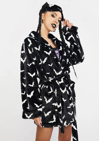 Bat Behavior Plush Robe Set