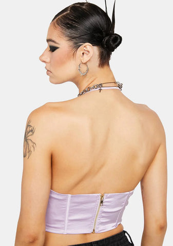 Lilac I'm In Your Area Bustier Top