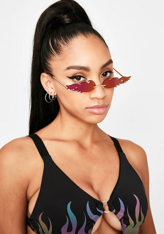 Candy Fire Tracks Reflective Sunglasses