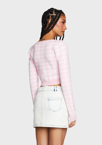 Cute By Design Plaid Cardigan