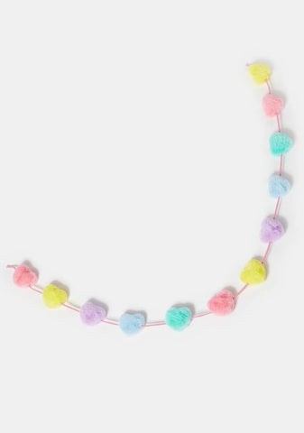 Pastel Love Fuzzy Heart Garland