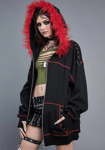 Nocturnal Moonlight Oversized Hoodie