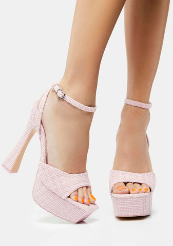 Pink Eliza Platform Heels