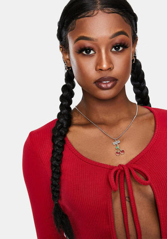 BFF 4 Ever Cherry Charm Necklace