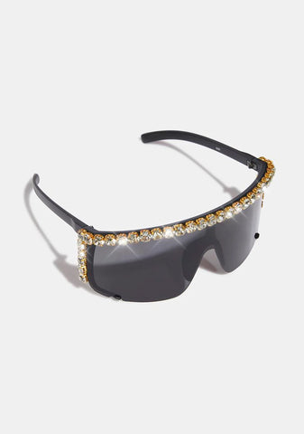 Midnight Melting Point Shield Sunglasses