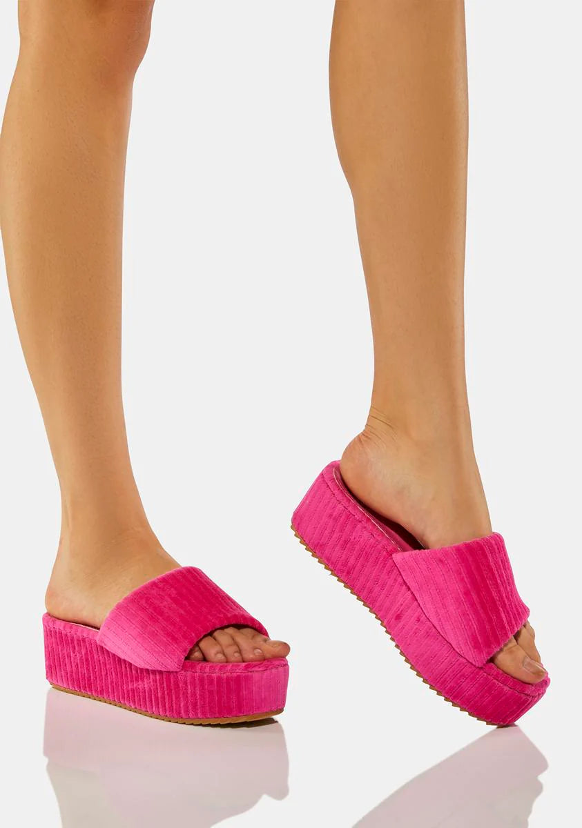 Sweet Breezin' By Platform Slide Sandals