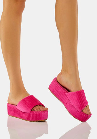 Sweet Breezin' By Platform Slide Sandals