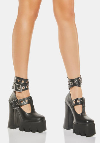 At Disposal Block Heels