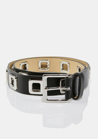 Square Vegan Leather Belt