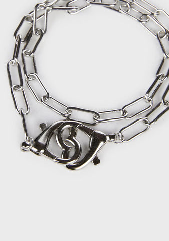 Locked Up By Love Chain Necklace