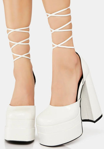 Anything But Basic Lace-Up Heels