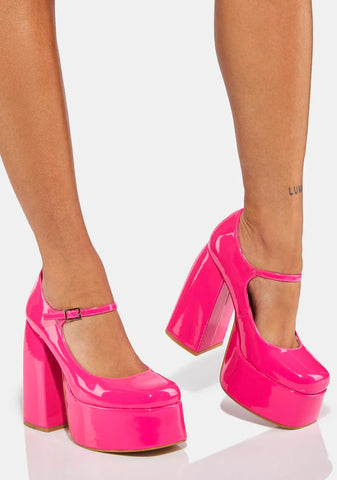 Hot Pink Sweet Attitude Platform Heels