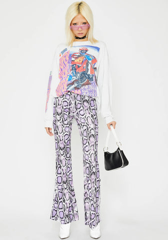 Grape Vile Riot Snake Skin Flares