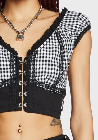 Black And White Bo Peep Crop Top