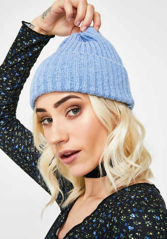 Sky Phone On Silent Ribbed Beanie