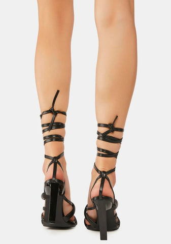 Black Give Them Grace Wrap Heels