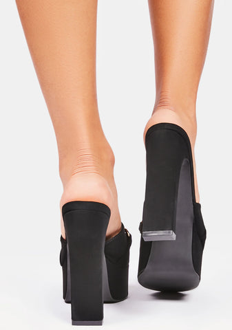 Safety Net Chain Platform Heels